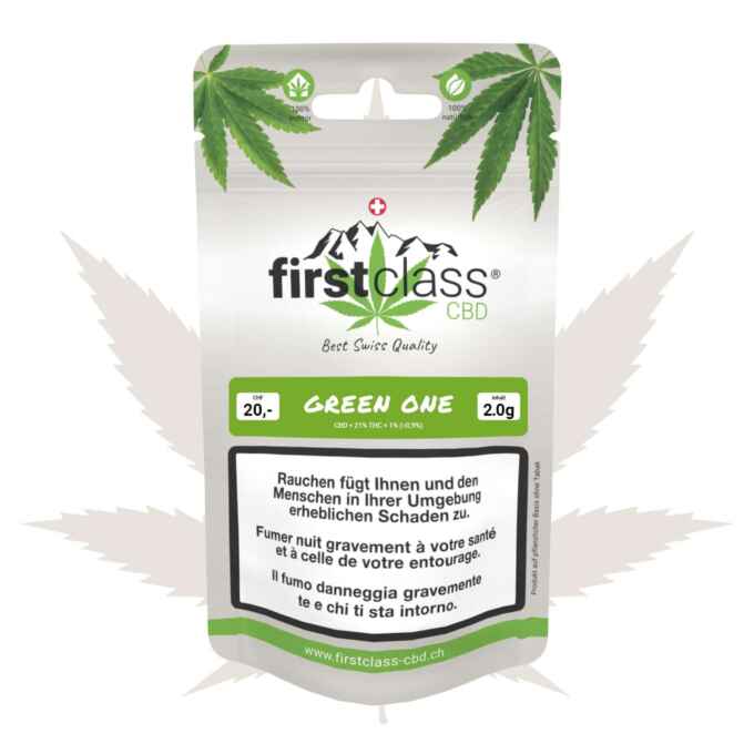 Produktbild von Green One 2g – erhältlich bei firstclass CBD Schweiz