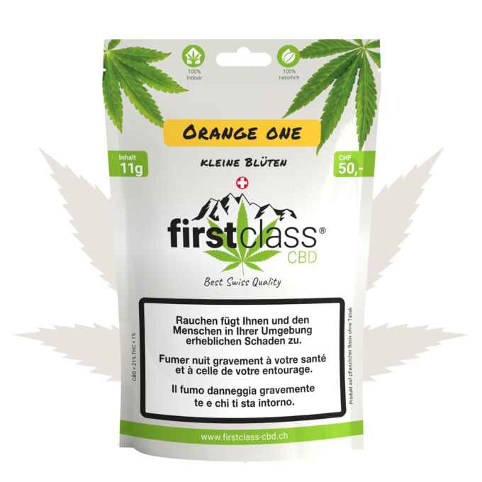 Produktbild von Kleine Blüten Orange One 11g – erhältlich bei firstclass CBD Schweiz