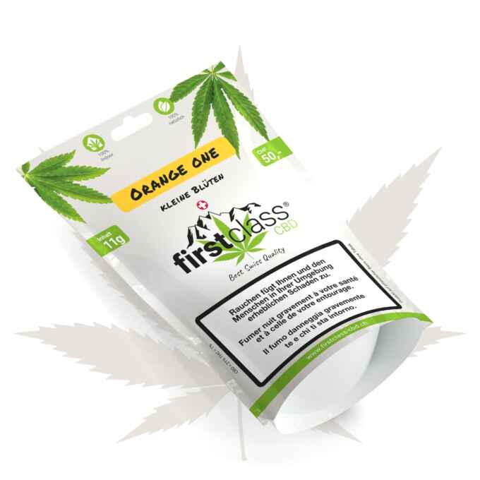 Produktbild von Kleine Blüten Orange One Indoor 11g – erhältlich bei firstclass CBD Schweiz
