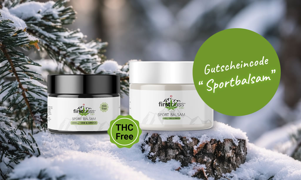 Unser Geschenk - Aktion CBD Sport Balsam - Gutschein Code SPORTBALSAM