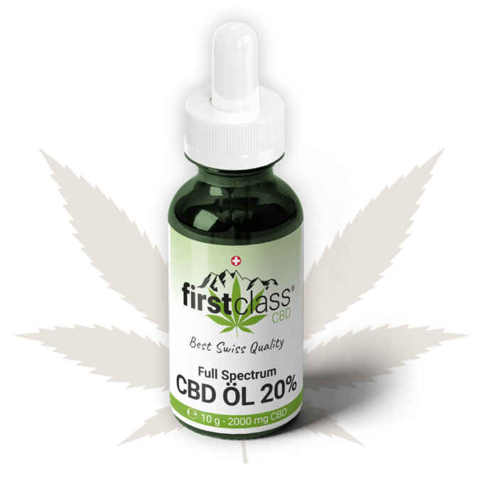 Produktbild von CBD Öl 20% – erhältlich bei firstclass CBD Schweiz