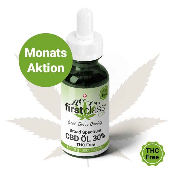 Monatsaktion – 1 Fläschen cbd oel 30 prozent thc frei broad spectrum
