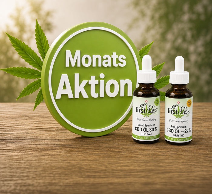 CBD Monatsaktion Schweiz – geprüfte CBD Produkte mit attraktivem Vorteilspreis