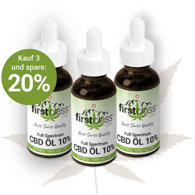 Produktbild: CBD Öl 10% Full Spektrum – 3er Set