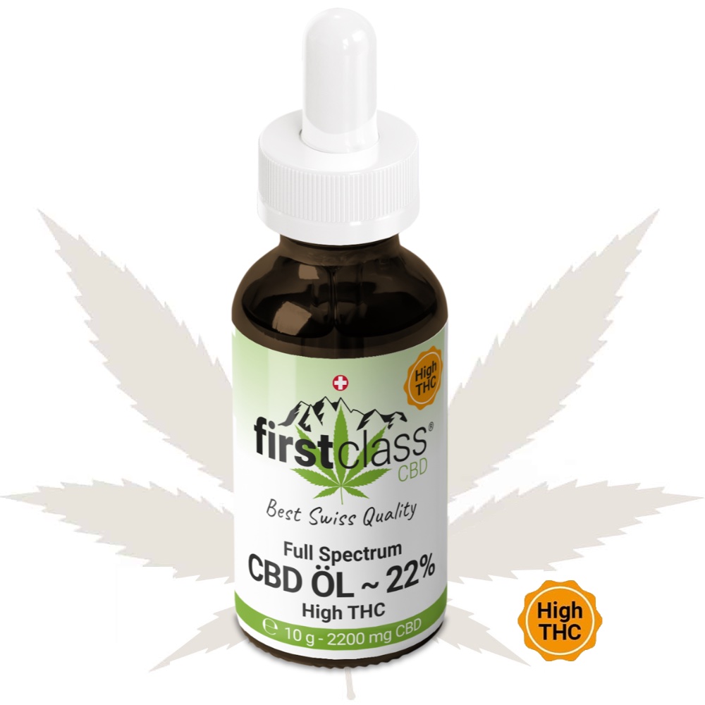 Full Spectrum CBD Öl 22% mit natürlichem THC-Anteil aus Schweizer Hanf