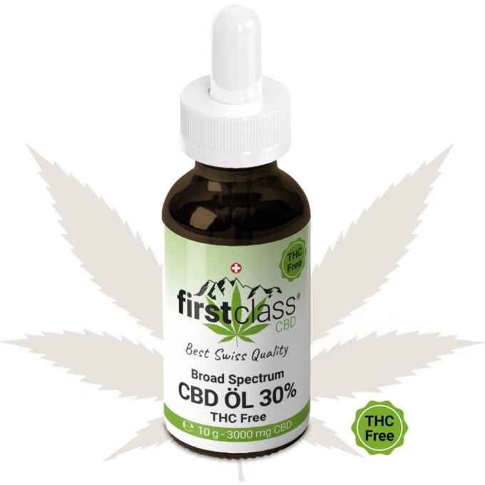 THC-freies Broad Spectrum CBD Öl 30% von First Class CBD Schweiz