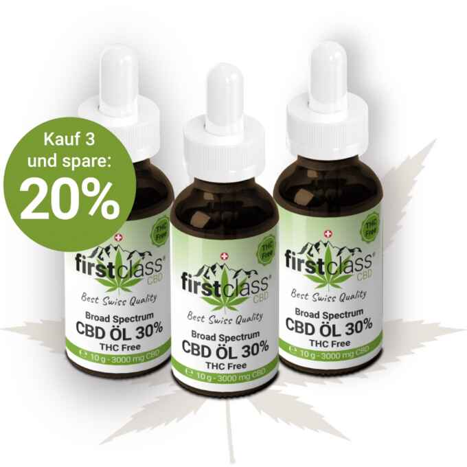 Produktbild: CBD Öl 30% THC frei – 3er Set
