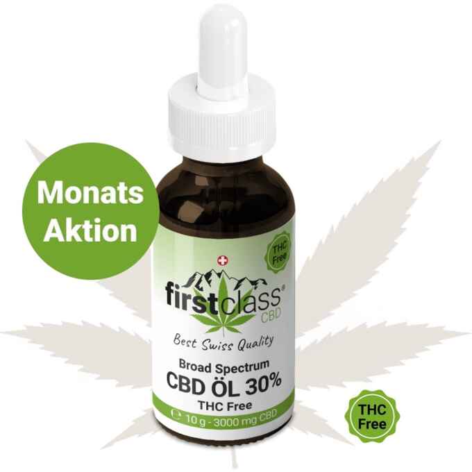 Monatsaktion THC-freies Broad Spectrum CBD Öl 30 %