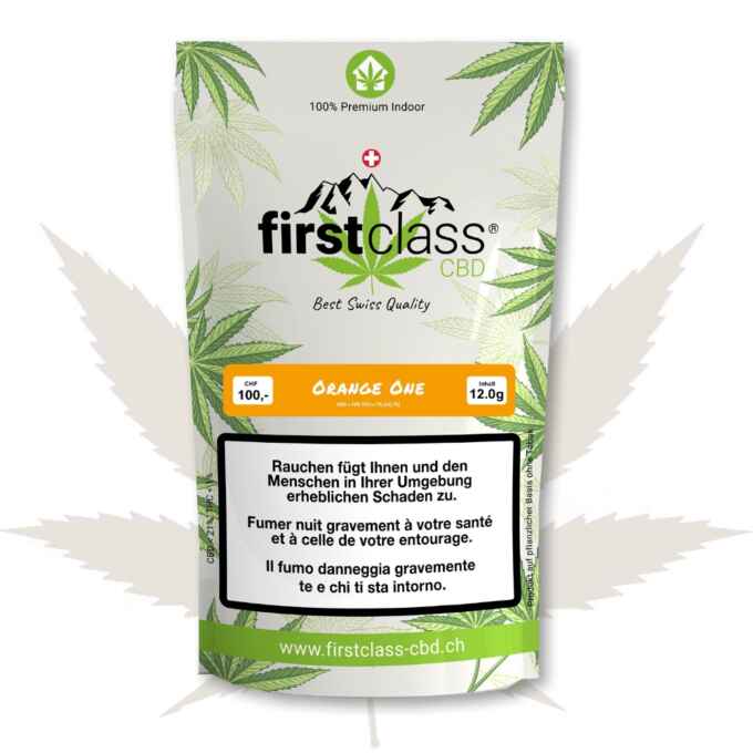 Produktbild von Orange One 12g – erhältlich bei firstclass CBD Schweiz